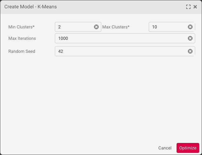 Optimize K-Means Parameters