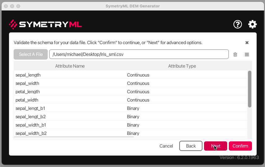DEM Advanced Project Options