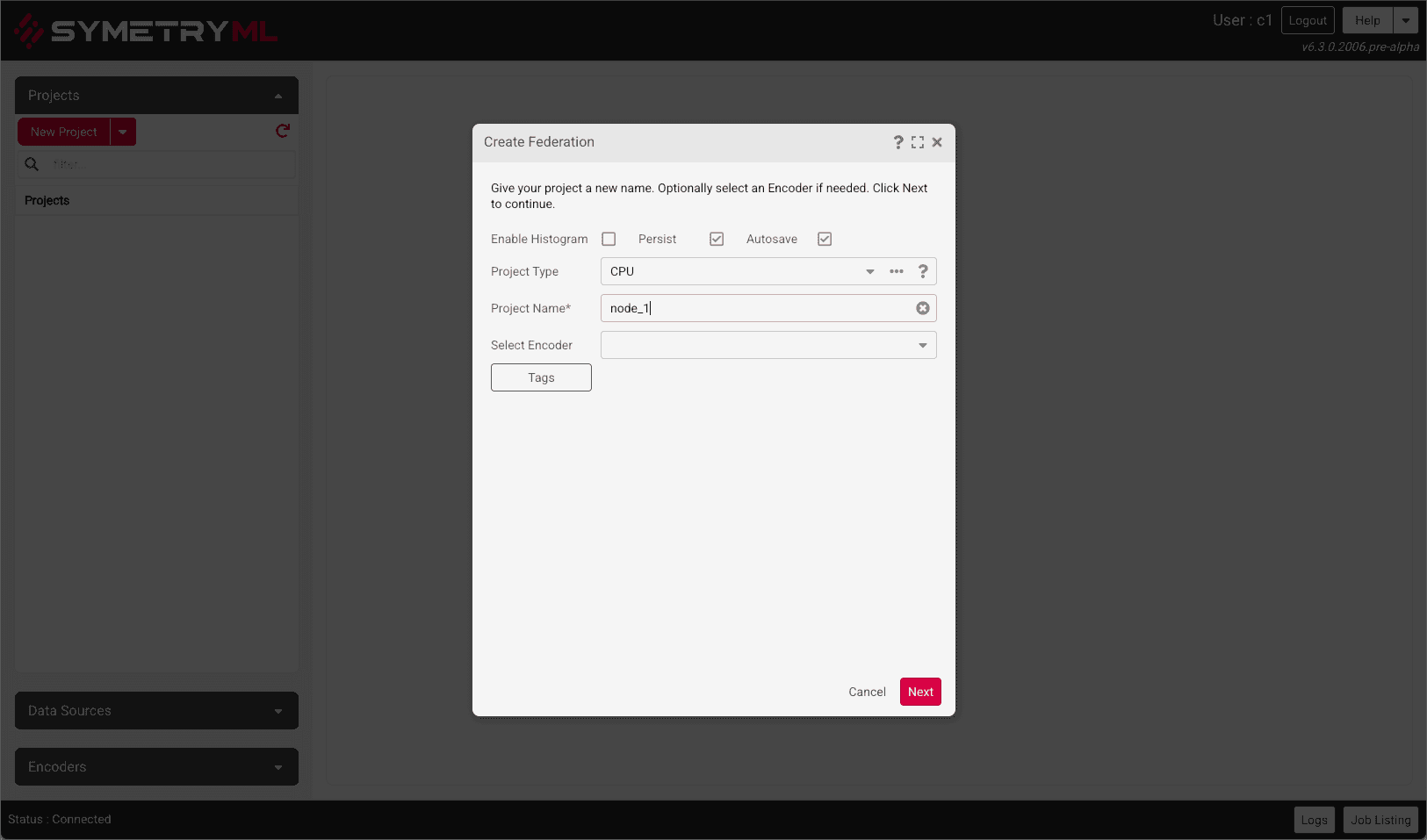 Federated Learning: Creating a Federation (window1)