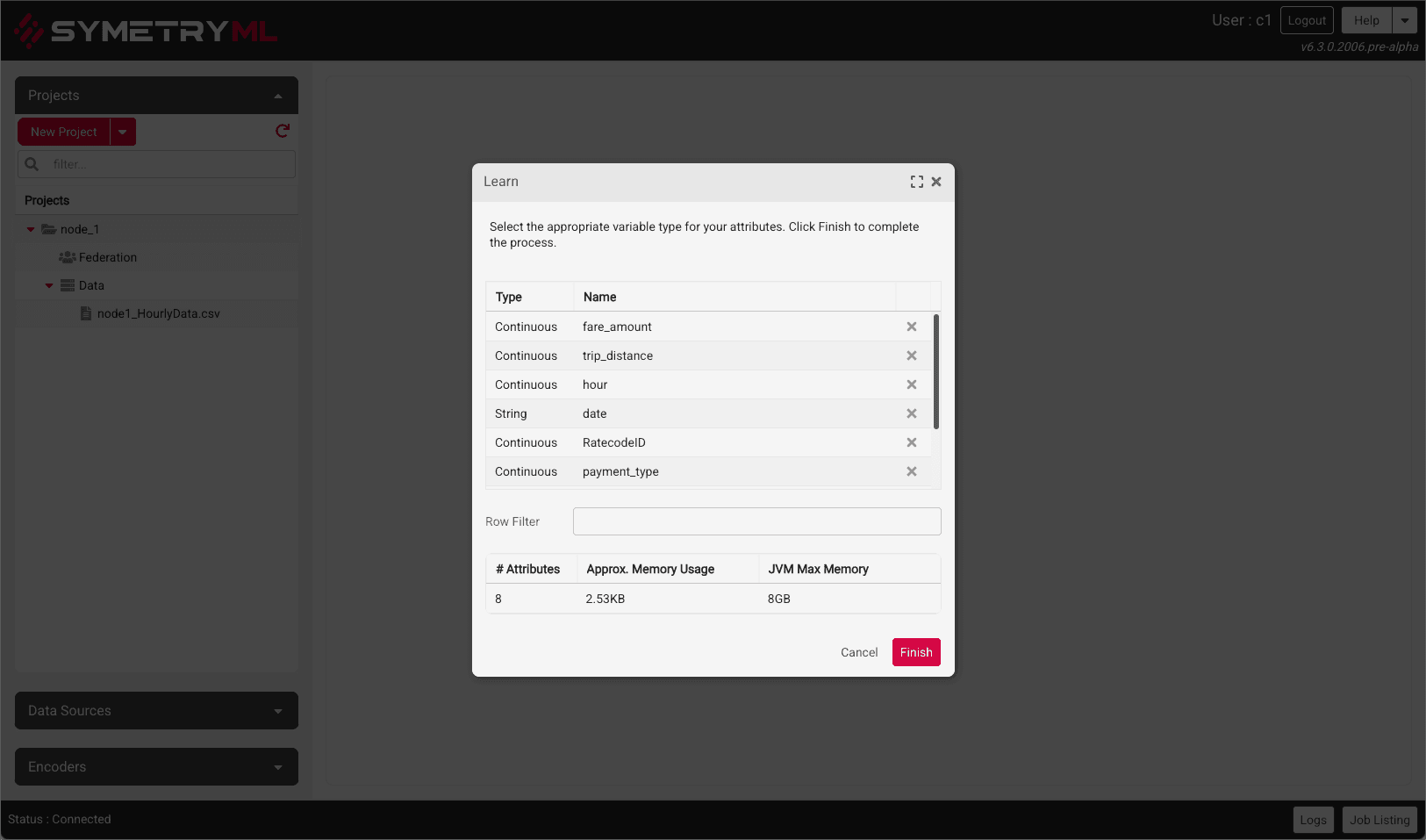 Federated Learning: Review Attribute Types