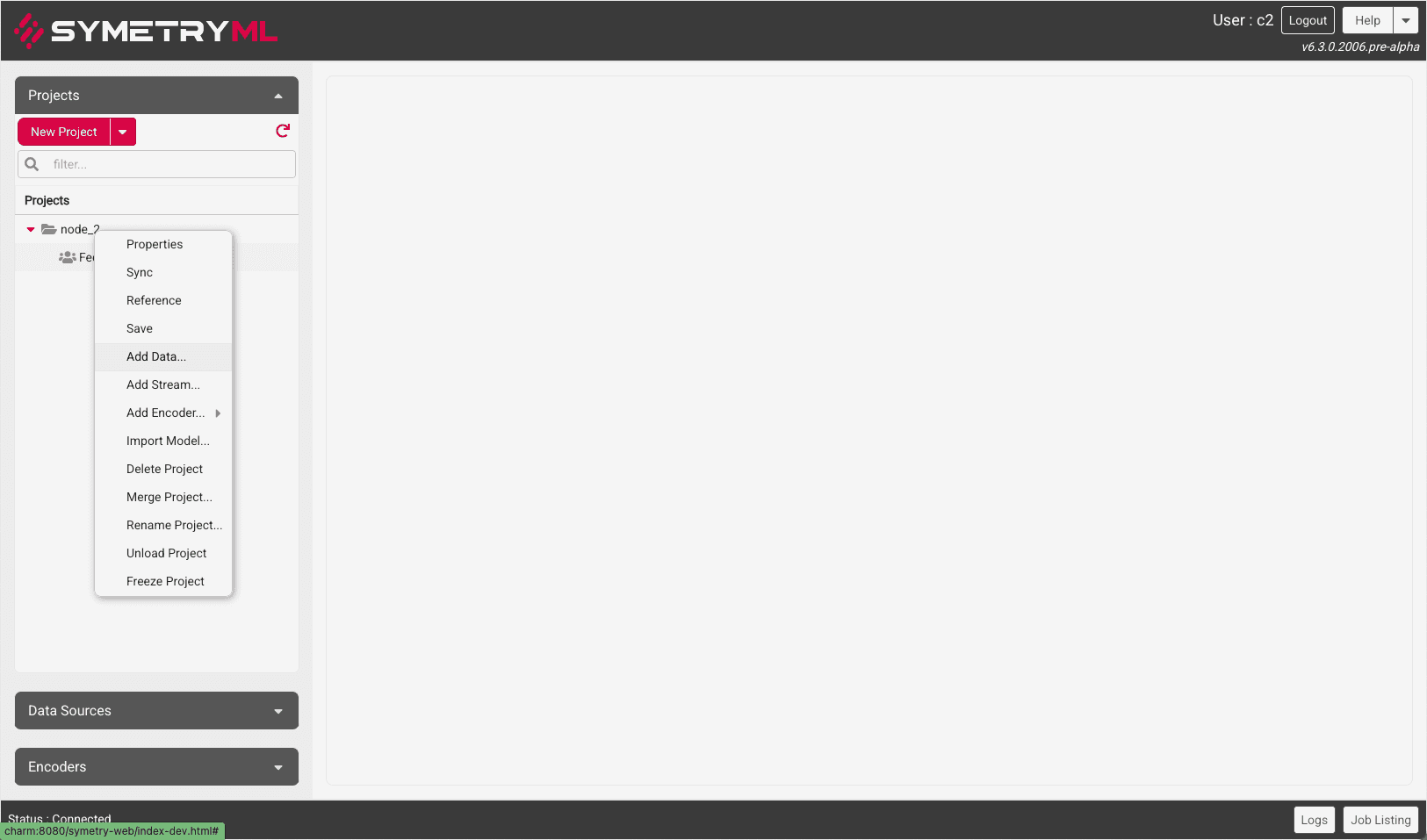 Joining Federation: Loading data to local project