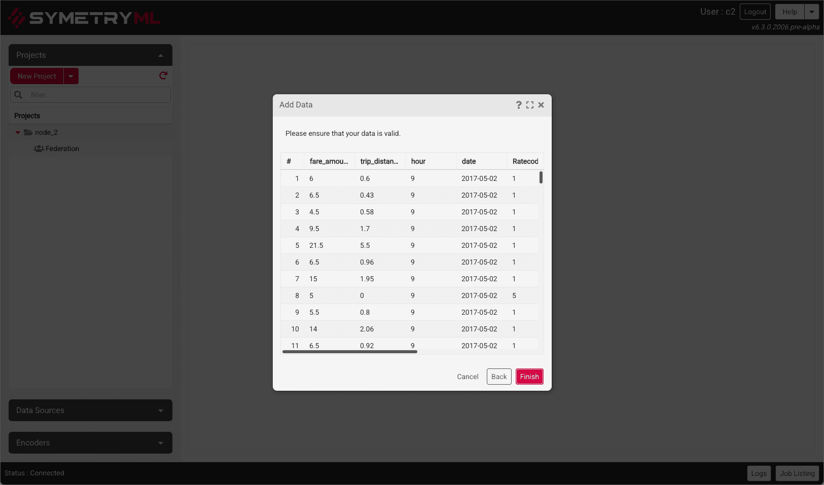 Joining Federation: verify data