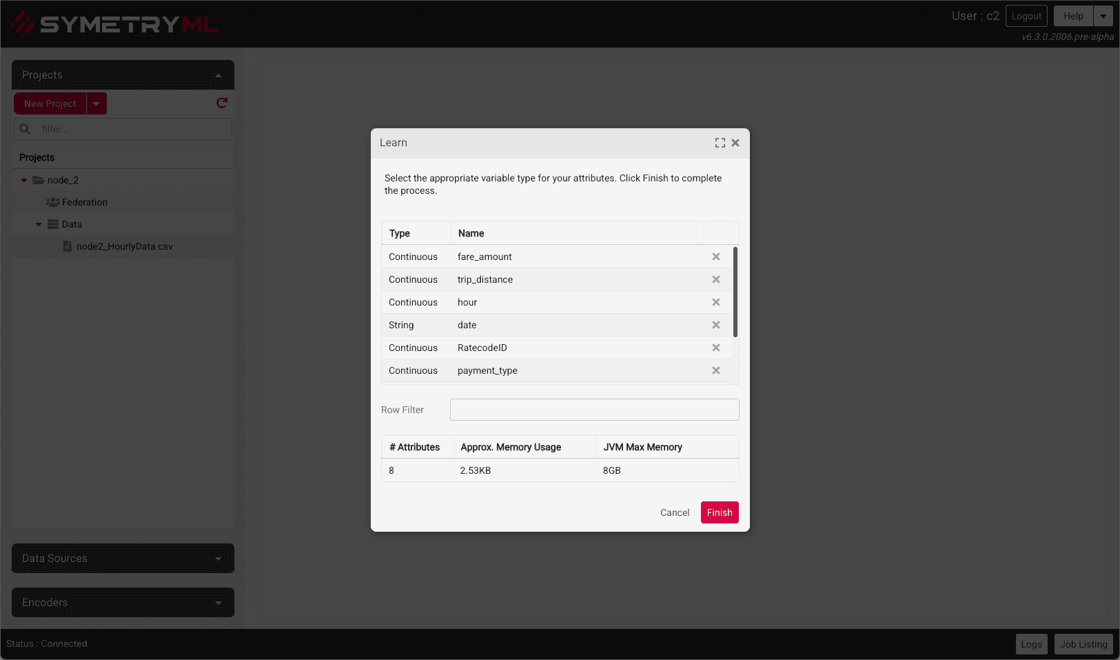Joining Federation: Learn Data & Verify variable type