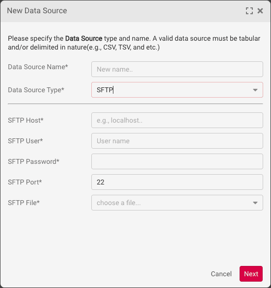SFTP Data Source