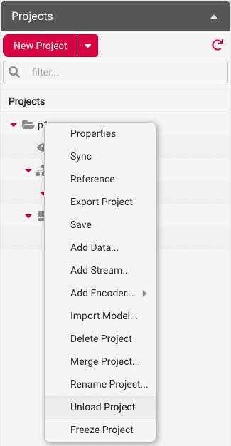Unload Project
