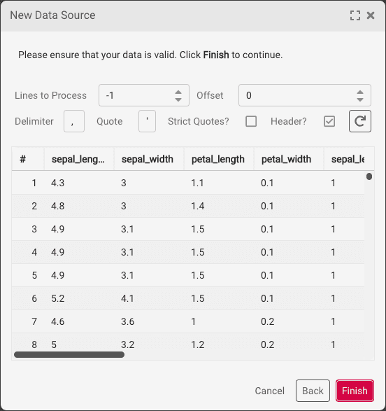 Verify New Data Source